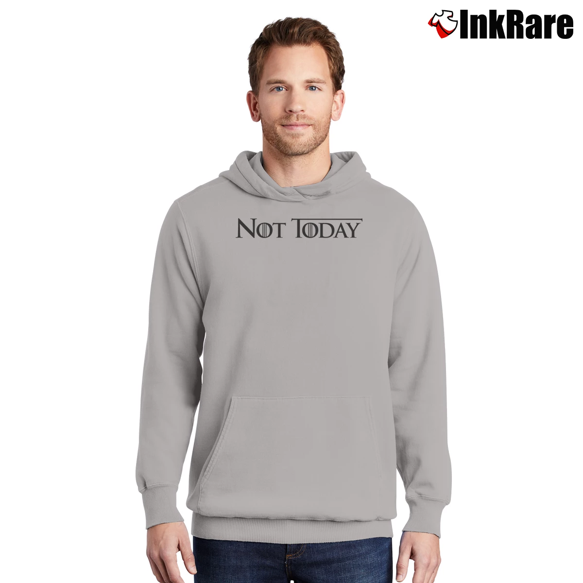 Men’s Not Today Game Of Thrones Pullover Hoodie in sport grey | Cozy, Durable, Modern Fit