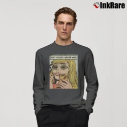 Men’s Not Yours Never Was Comic Fitted Long-Sleeve Shirt in charcoal | Sleek, Lightweight, Year-Round Wear