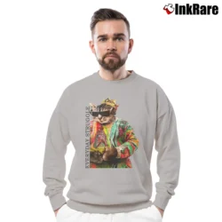 Men’s Notorious Cat Biggie Everyday Struggle Crewneck Sweatshirt in sport grey | Cozy Fabric, Clean Style