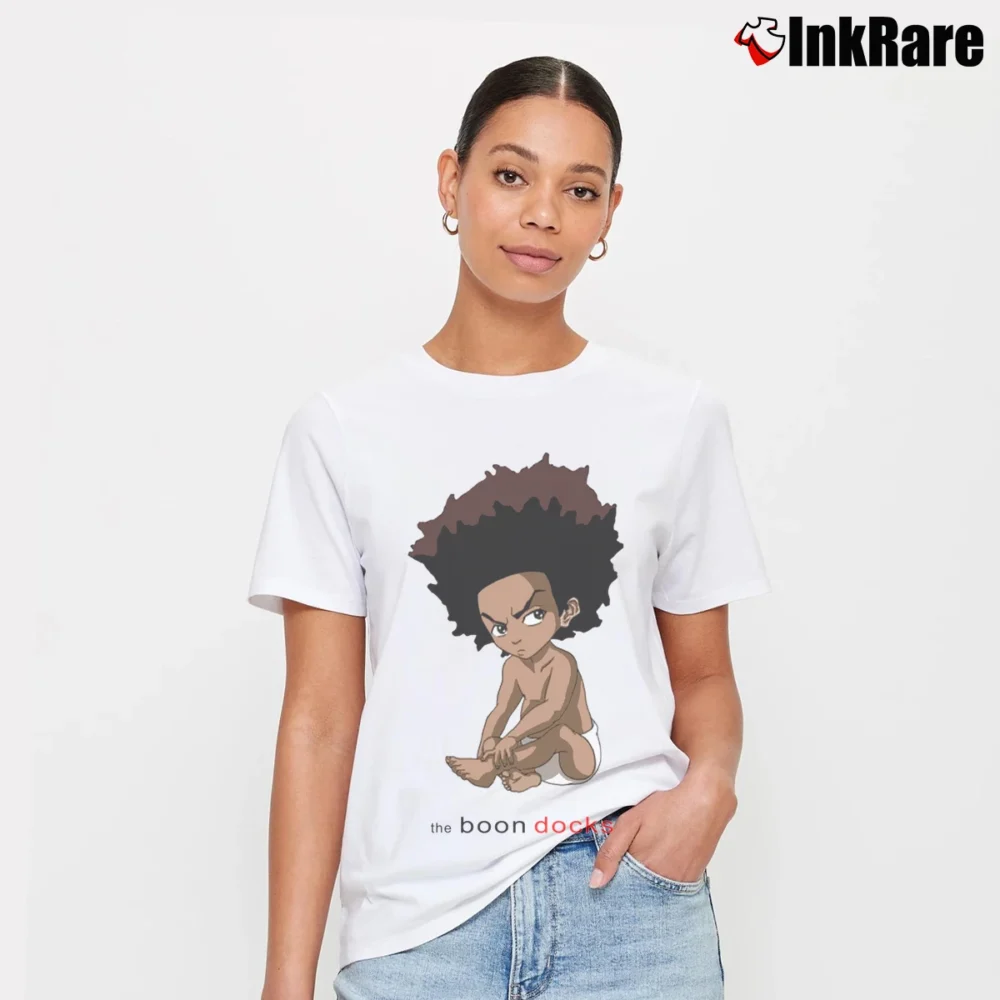 Women’s Notorious Huey Boondocks Signature T-Shirt in white | Soft, Flattering Fit