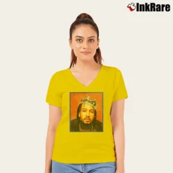 Women’s Notorious Jalen Brunson V-Neck Tee in yellow | Chic Neckline, Soft Texture
