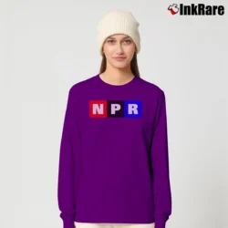 Women’s Npr Logo Colorsize Public Radio Long-Sleeve Top in purple | Sleek, Versatile, All-Season