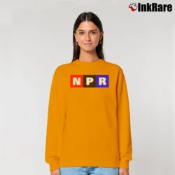 Women’s Npr Logo Colorsize Public Radio Relaxed Sweatshirt in orange | Soft, Laid-Back Vibe
