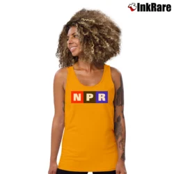 Women’s Npr Logo Colorsize Public Radio Tank Top in orange | Lightweight, Movement-Friendly
