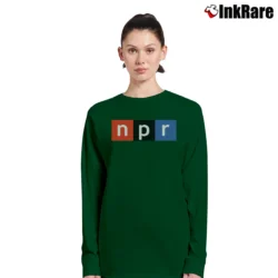 Women’s Npr National Public Radio Logo Long-Sleeve Top in forest green | Sleek, Versatile, All-Season