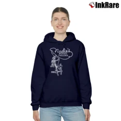 Women’s Nudies Rodeo Tailor Western Cozy Hoodie in navy | Warm, Structured, Stylish