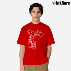 Men’s Nudies Rodeo Tailor Western Classic T-Shirt in red | Soft, Breathable Everyday Wear