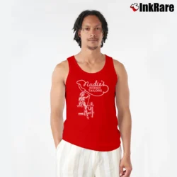 Men’s Nudies Rodeo Tailor Western Tank Top in red | Breathable, Active-Friendly Design