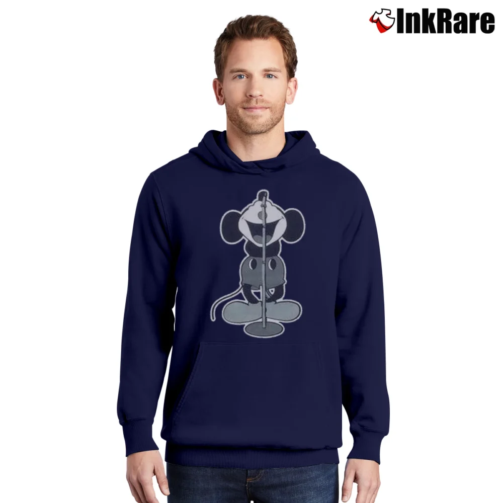 Men’s Number Nine Mickey Mouse Graphic Pullover Hoodie in navy | Cozy, Durable, Modern Fit
