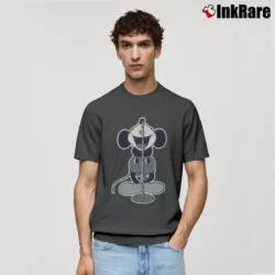 Men’s Number Nine Mickey Mouse Graphic Classic T-Shirt in charcoal | Soft, Breathable Everyday Wear