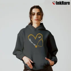 Women’s Nurse Heart Mizzou Tigers Graphic Cozy Hoodie in charcoal | Warm, Structured, Stylish