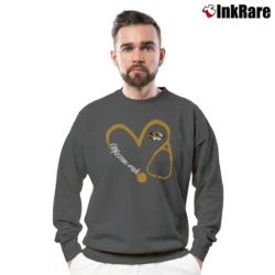 Men’s Nurse Mizzou Tigers Graphic Crewneck Sweatshirt in charcoal | Cozy Fabric, Clean Style