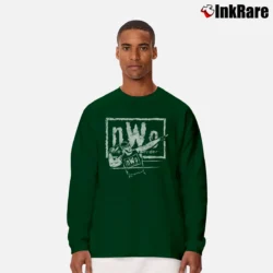 Men’s nwo new world order wrestling for Wrestling Fans and 90s Nostalgia Long-Sleeve Shirt in forest green | Sleek, Lightweight, Year-Round Wear