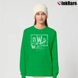 Women’s nwo new world order wrestling for Wrestling Fans and 90s Nostalgia Long-Sleeve Top in irish green | Sleek, Versatile, All-Season