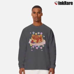 Men’s Nyan Cat Pancake Kawaii Long-Sleeve Shirt in charcoal | Sleek, Lightweight, Year-Round Wear