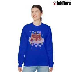 Women’s Nyan Cat Pancake Kawaii Relaxed Sweatshirt in royal blue | Soft, Laid-Back Vibe