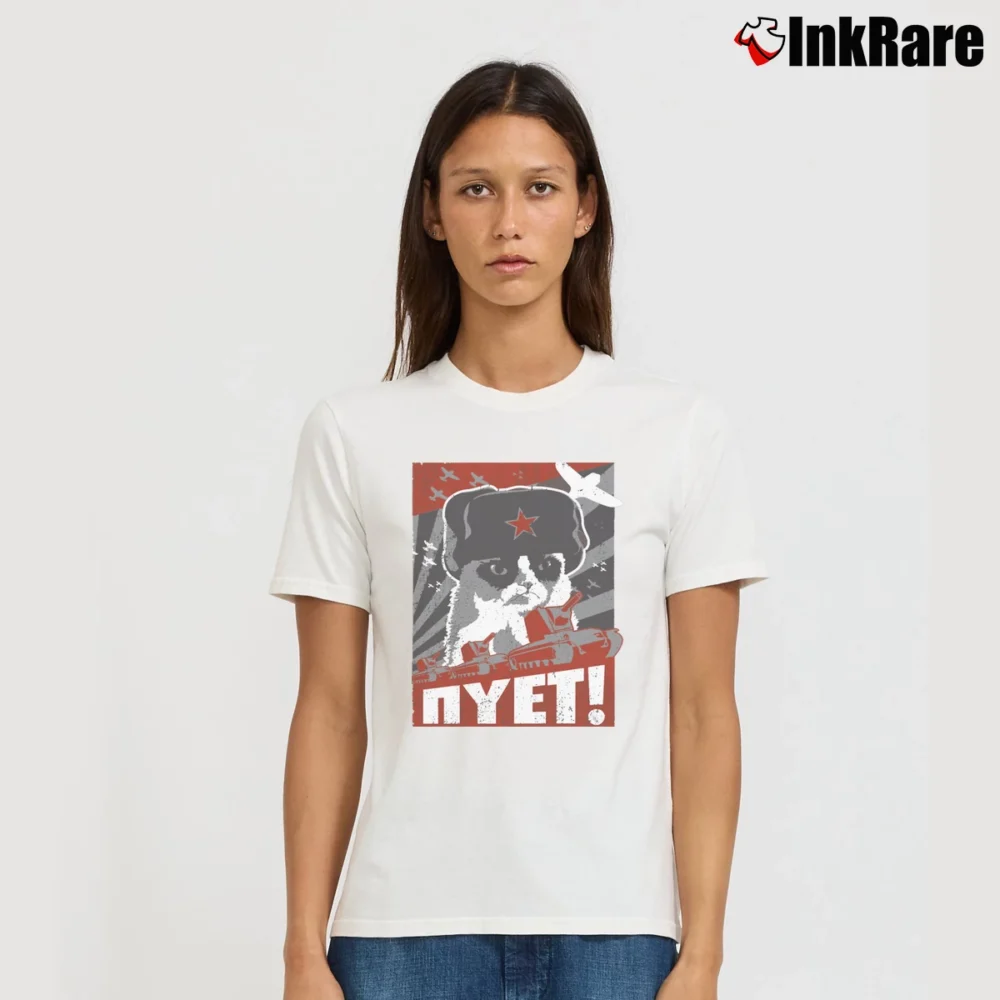 Women’s Nyet Soviet Graphic Signature T-Shirt in white | Soft, Flattering Fit