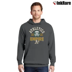 Men’s Oakland Athletics MLB Star Wars Empire Crossover Pullover Hoodie in charcoal | Cozy, Durable, Modern Fit
