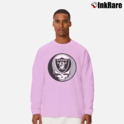 Men’s Oakland Raiders Grateful Dead Steal Your Face Football Long-Sleeve Shirt in light pink | Sleek, Lightweight, Year-Round Wear