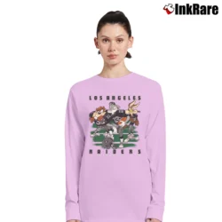 Women’s Oakland Raiders NFL Looney Tunes Fan Gift Long-Sleeve Top in light pink | Sleek, Versatile, All-Season