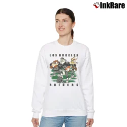 Women’s Oakland Raiders NFL Looney Tunes Fan Gift Relaxed Sweatshirt in white | Soft, Laid-Back Vibe