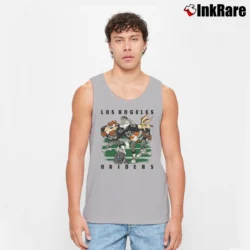 Men’s Oakland Raiders NFL Looney Tunes Fan Gift Tank Top in sport grey | Breathable, Active-Friendly Design