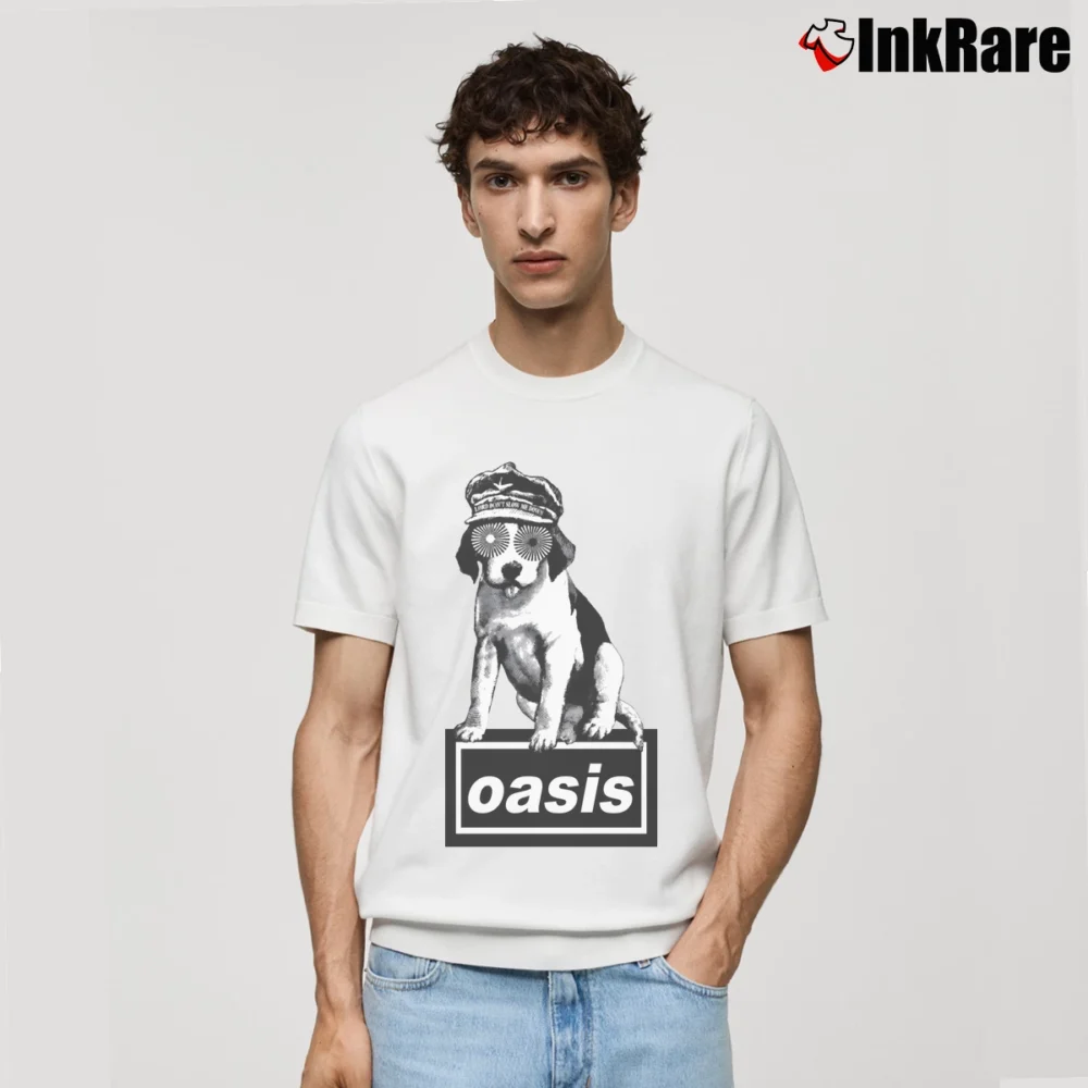 Men’s Oasis Classic British Rock Band Classic T-Shirt in white | Soft, Breathable Everyday Wear
