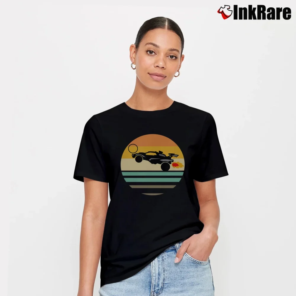 Women’s Octane Rocket Soccer Retro Sunset Graphic Signature T-Shirt in black | Soft, Flattering Fit
