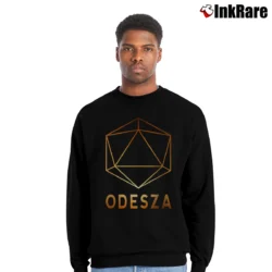 Men’s Odesza Electronic Music Crewneck Sweatshirt in black | Cozy Fabric, Clean Style