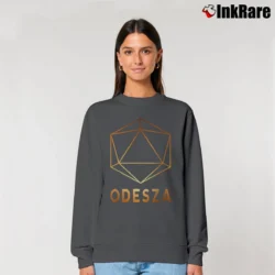 Women’s Odesza Electronic Music Relaxed Sweatshirt in charcoal | Soft, Laid-Back Vibe