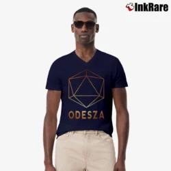 Men’s Odesza Electronic Music V-Neck Tee in navy | Sharp, Breathable, Everyday Staple