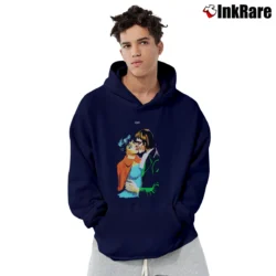 Men’s Off - white Kiss Graphic Pullover Hoodie in navy | Cozy, Durable, Modern Fit