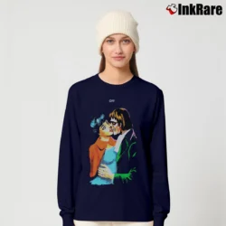 Women’s Off - white Kiss Graphic Long-Sleeve Top in navy | Sleek, Versatile, All-Season