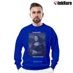 Men’s Off - white Mona Lisa Arrows Crewneck Sweatshirt in royal blue | Cozy Fabric, Clean Style