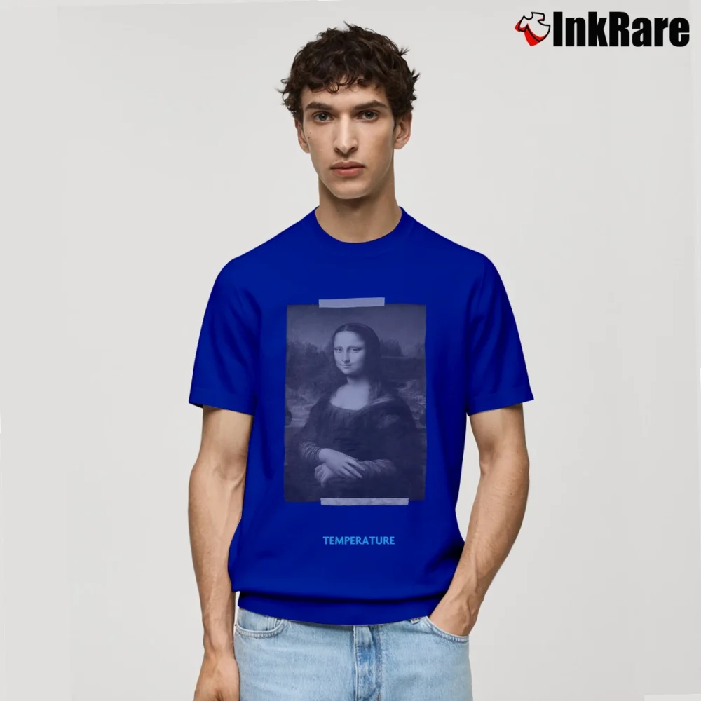 Men’s Off - white Mona Lisa Arrows Classic T-Shirt in royal blue | Soft, Breathable Everyday Wear