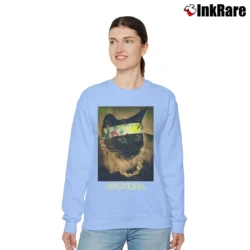 Women’s OFWGKTA Odd Future Cat Promo Relaxed Sweatshirt in light blue | Soft, Laid-Back Vibe