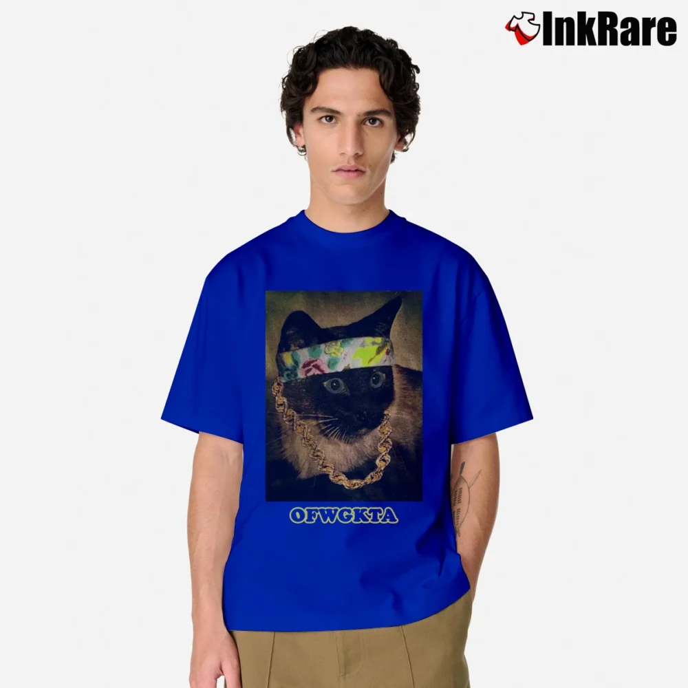Men’s OFWGKTA Odd Future Cat Promo Classic T-Shirt in royal blue | Soft, Breathable Everyday Wear