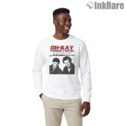 Oh Kay Plumbing Wet Bandits Company Logo Shirt on graphic shirt for men graphic tee