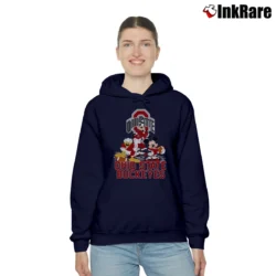 Women’s Ohio State Buckeyes Mickey Donald Goofy Football Cozy Hoodie in navy | Warm, Structured, Stylish
