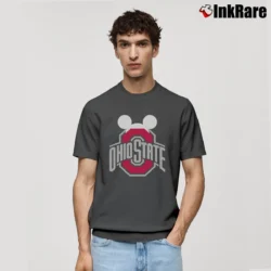 Men’s Ohio State Buckeyes Mickey Mouse Football Classic T-Shirt in charcoal | Soft, Breathable Everyday Wear