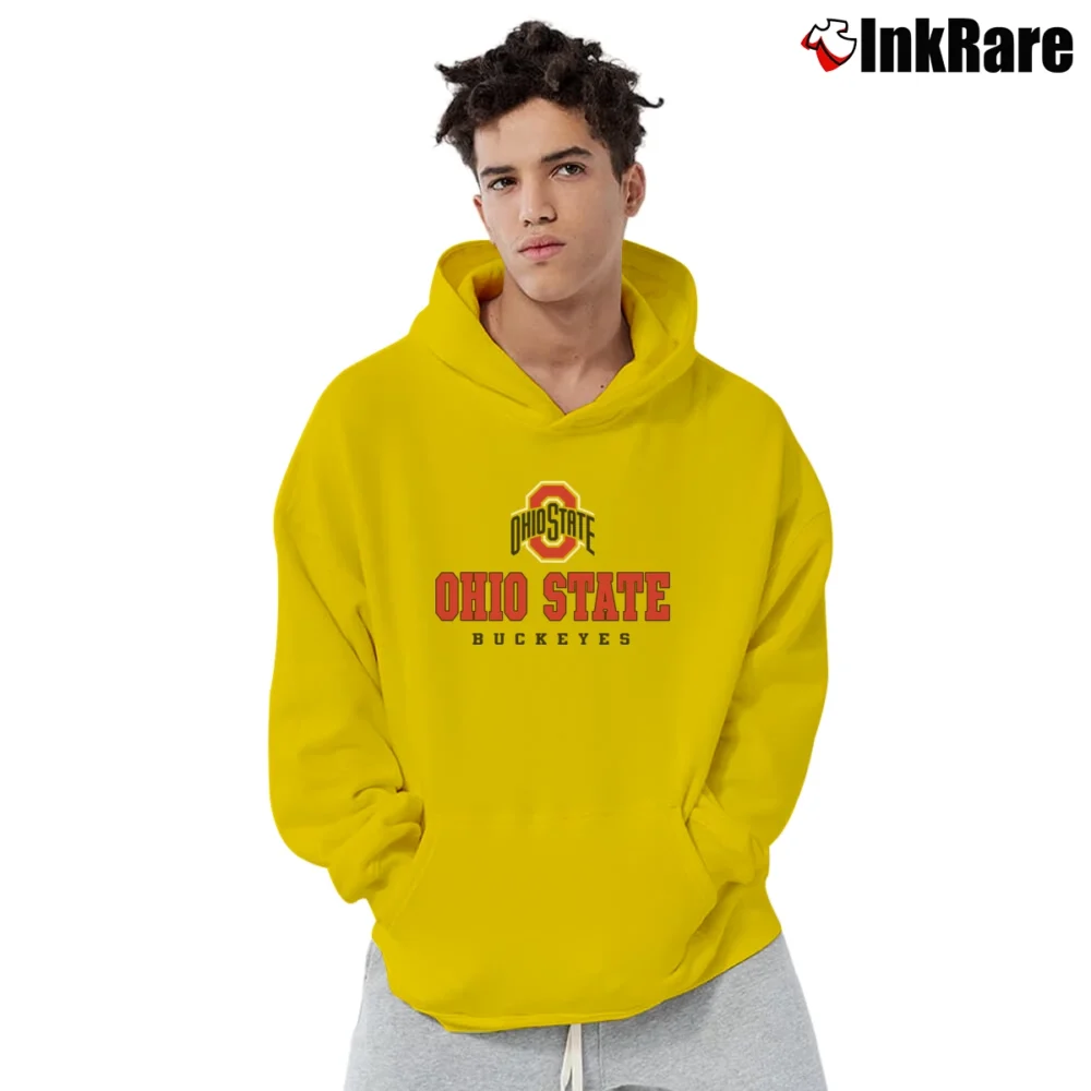 Men’s Ohio State Buckeyes Wordmark Pullover Hoodie in yellow | Cozy, Durable, Modern Fit
