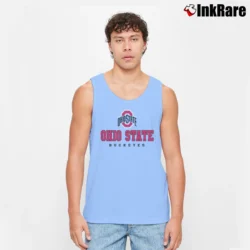 Men’s Ohio State Buckeyes Wordmark Tank Top in light blue | Breathable, Active-Friendly Design