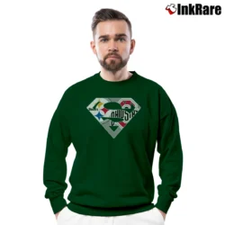 Men’s Ohio State Buckeyes x Steelers x Superman Crewneck Sweatshirt in forest green | Cozy Fabric, Clean Style