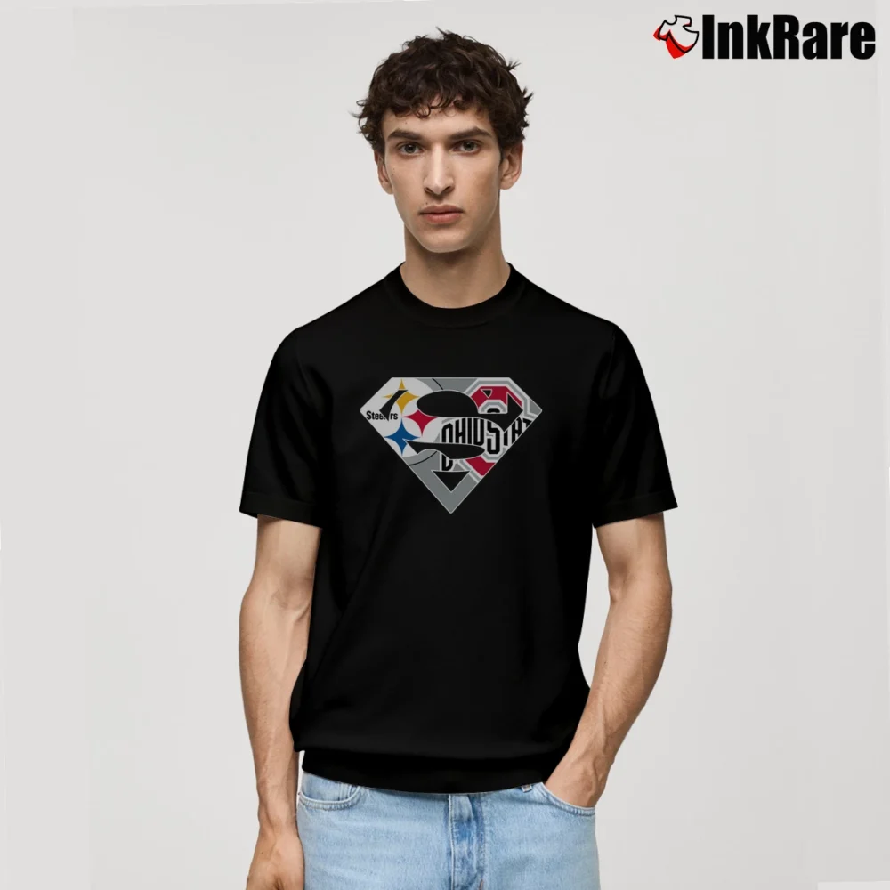 Men’s Ohio State Buckeyes x Steelers x Superman Classic T-Shirt in black | Soft, Breathable Everyday Wear
