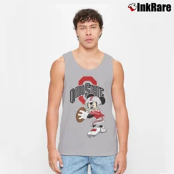 Men’s Ohio State Football Mickey Mouse Tank Top in sport grey | Breathable, Active-Friendly Design