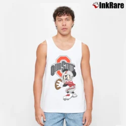 Men’s Ohio State Football Mickey Mouse Tank Top in white | Breathable, Active-Friendly Design