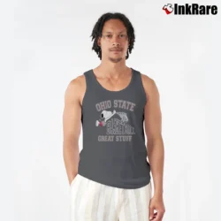 Men’s Ohio State University Snoopy Basketball Tank Top in charcoal | Breathable, Active-Friendly Design