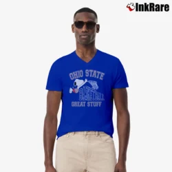 Men’s Ohio State University Snoopy Basketball V-Neck Tee in royal blue | Sharp, Breathable, Everyday Staple
