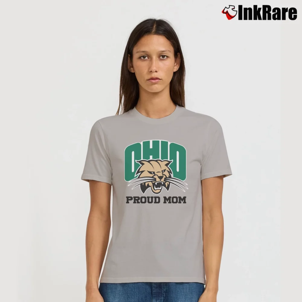 Women’s Ohio University Bobcats Proud Mom Signature T-Shirt in sport grey | Soft, Flattering Fit