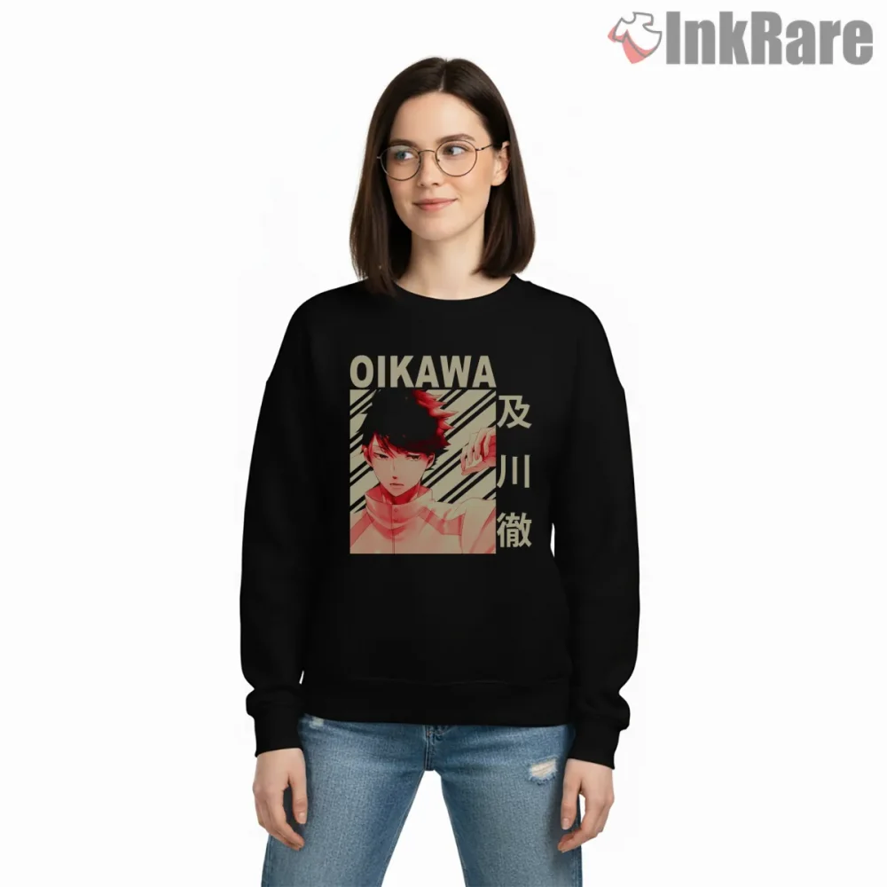 Oikawa Tooru Intense Red Portrait Anime Shirt on graphic shirt for women graphic tee